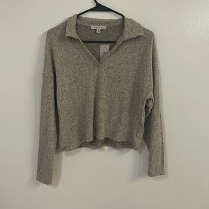 Gaze tan cropped/boxy top